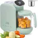 Chefhandy Baby Food Maker with Stainless Steel Steam Basket, 5-in-1 Baby Food Processor, Steamer & Blender, Auto Cooking, Pureeing, Reheating & Steam Cleaning, BPA-Free, 6 Reusable Pouches, Green