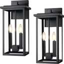 Large Modern Exterior Lighting Fixtures Porch Lights Outdoor Sconce Lights Outdoor Wall Lantern Outside Light Fixtures for House,Front Door,Garage Light Wall Mount Waterproof 2 Pcs E12 Base