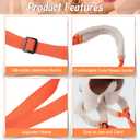 Mixweer 2 Pcs Dog Support Harness for Back Legs Dog Rear Lifting Sling Aid with Handle and Shoulder Strap Hind Leg Support for Pet Mobility Helps Puppy with Poor Stability Joint Injuries(Orange)