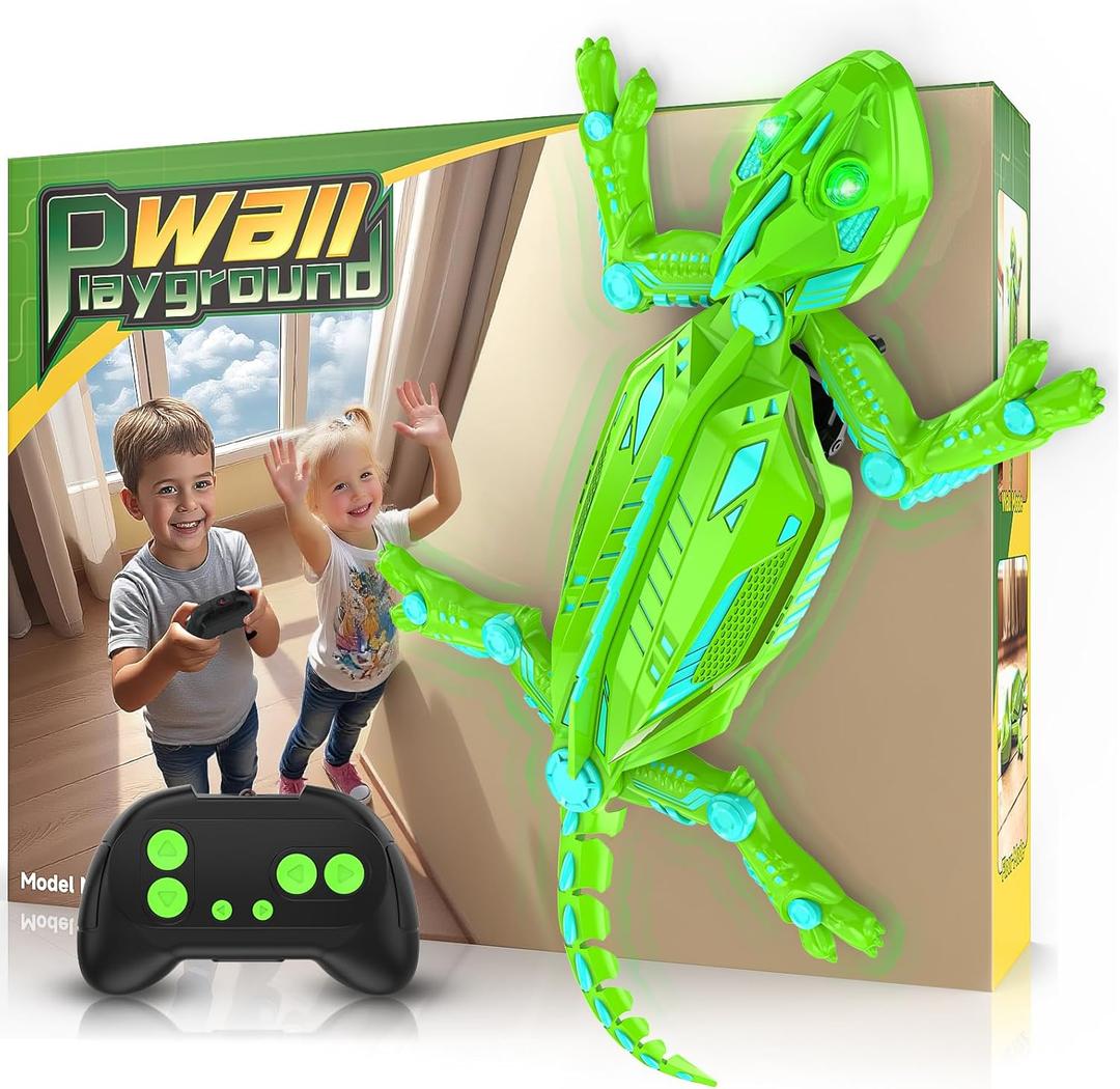 Wall Climbing Remote Control Chameleon, Rechargeable Remote Control Robot Kids Toys, 360 Rotating RC Stunt Car with Light, RC Robot Toys for 3-12 Year Old Boys Girls Kids