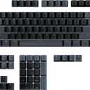 Happy Balls ABS Keycaps Doubleshot Backlit Shine Through Keyset Cherry MX OEM Profile US Layout for 61/87 TKL/104 MX Switches Mechanical Keyboards(Black and Gray)