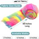 Ice Fabrics Craft Faux Fur Fabric Pre Cut Rolls - 4"x60" Fur Ribbon Mohair Fabric Strips - Super Soft and Fuzzy - Perfect for Crafts, Costumes & Decoration - Fuchsia - 4x60