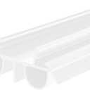 36" Kerf Slide-in Double Bulb Seal Weatherstrip Door Bottom  Durable Seal for Energy Efficiency & Draft Protection (White)