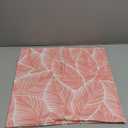 Hofdeco Premium Coastal Patio Indoor Outdoor Pillow Cover Only, 20"x20" Water Resistant for Backyard, Couch, Coral Pink Palm Leaf (Coral Pink Palm Leaf 20"x20")