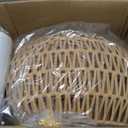 Farmhouse Chandelier Light Fixture,Rattan Boho Chandeliers for Dining Room,Large Pendant Lights Kitchen Island Hanging Light Fixtures Wicker Chandeliers for Bedroom Living Room Kitchen Nursery (19inch)