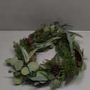 Pre Lit Christmas Wreath for Front Door Lighted Green Wreath Decorated with Pine Cones,Berry Clusters, Abundant Fit Branches 18” Christmas Wreaths for Windows Winter Wreath Hanging Wall Decor