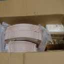 Nervure 350PCS Pink Plastic Plates - Pink Plastic Dinnerware Sets for 50 Guests - 100 Disposable Plates, 150 Gold Silverware, 50 Cups, 50 Napkins Perfect for Wedding & Party & Valentines