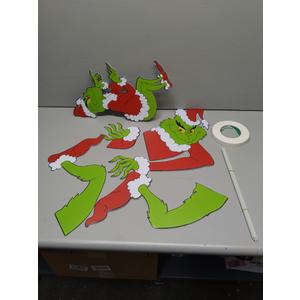 Christmas Yard Sign Stakes Outdoor Decoration, Grinch 2 Pack (16 inches)