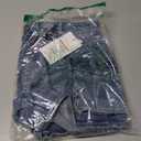 ELLEVEN Women's High-Stretch Cargo Shorts, Y2K Mini, High Waisted, Slim-Fitted Jean Shorts with Pockets - Denim Blue, Large