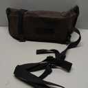 Asaya Canvas Chef Knife Roll Bag - 10 Knife Slots and a Large Zipper Pocket - Durable 10oz Canvas Knife Case with an Adjustable Shoulder Strap - Knives not Included (Brown)