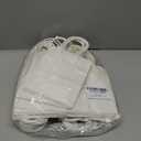 qiqee 50-Packs White Paper Gift Bags with Handles Bulk 4.5"x2.5"x6" Mini Size Party Favor Bags Multiple Uses