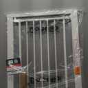 BABELIO 26-28.5 Inch Narrow Easy Install Baby Gate, 30 Inch Tall Auto-Close Metal Pet Gate for Small Stairs and Doorways, NO Drilling Pressure Mounted, NO Extensions, White