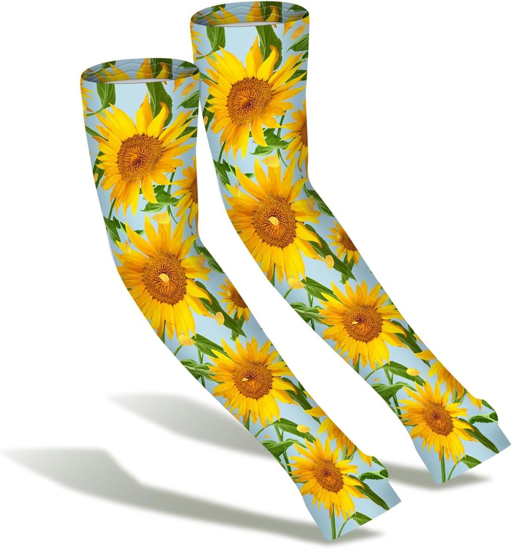 ShinHye Gardening Sleeves UV Protection Cooling Sleeves Seamless Farmers Sleeves Anti-Scratch Arm Sleeves for Gardening UPF 1000+