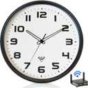 OCEST 12Inch WiFi Wall Clock with Auto Sync Time & DST, Easy to Read, Large Digital Display, Silent Battery Operated Wall Clock for Living Room Bedroom School Office Kitchen
