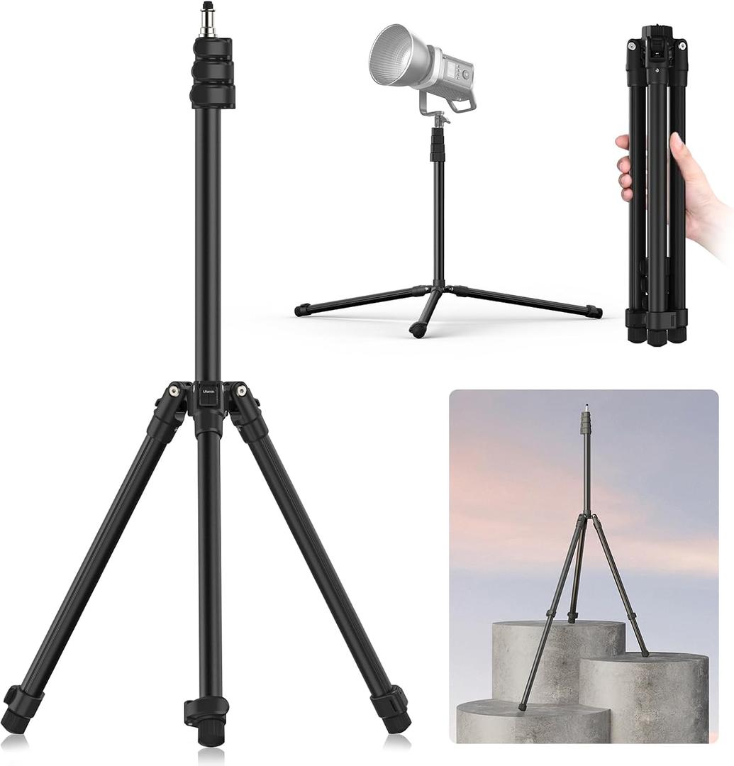 Ulanzi TT43 Extendable Photography Light Stand, Adjustable 6.23ft Aluminum Tripod, Reversible Portable Studio Lighting Tripod for Continute Output Lighting/Strobe Light/Webcams/Cameras/Softbox