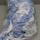 BOLINLIVING Floral Duvet Cover King Size 3 Pieces, Flower Duvet Cover with 2 Pillow Shams, Soft Floral Bedding Set White and Blue for All Season, Breathable, Zipper Closure (King(104" x 90"))