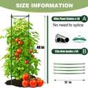 6 Pack Tomato Cage for Garden, 48 Inches Metal Garden Stakes, Plant Support Cages Trellis for Garden and Pots, Tomato Trellis for Potted Plants, Trellis for Climbing Plants Outdoor,Green