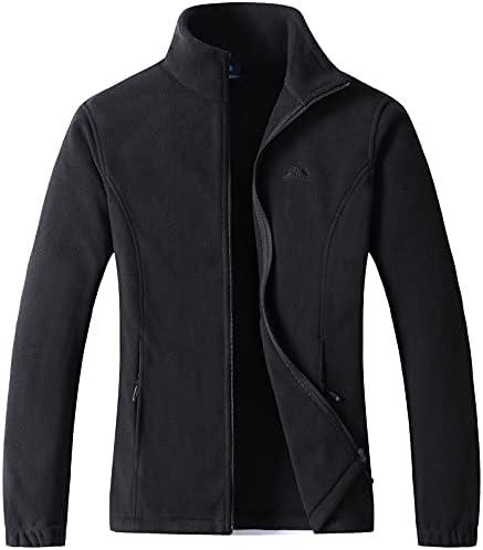 GIMECEN Women's Lightweight Full Zip Soft Polar Fleece Jacket Outdoor Recreation Coat With Zipper Pockets, Small