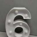 White Number 6 With Lights