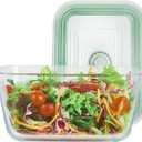 12 Cups/ 100 oz Large Glass Food Storage Baking Container with Lid - For Baking, Roasting, Storing Food, Vegetables Fruits