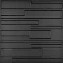 Art3d 19.7" x 19.7" (Pack Of 12) Wall Panel Rectangle, Black