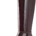 Shoe'N Tale Women's Knee High Boots Chunky Low Heel Pointed Toe Winter Shoes with Side Zipper (7.5)