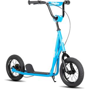 JOYSTAR Kick Scooter for Ages 5-9 Years Old Boys Girls, 12 Inch Big Wheels Scooters for Kids, Teens and Adults, Rear Brake and Adjustable Handlebar, Kids Scooter (Blue)