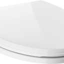 Delta Faucet Wycliffe Slow Close Elongated Toilet Seat with Non-Slip Seat Bumpers, Soft Close Toilet Seat Elongated, Toilet Seat Slow Close, White 811901-WH