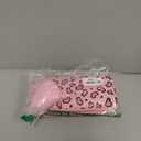 DLseego Pink Love Leopard Carrying Case for Switch OLED, Cute Silicone Protective Soft Cover with 4PCS Thumb Grip Caps and Pink Plush Heart Pendant Hard Storage Case Accessories Kit Bundle for Girls