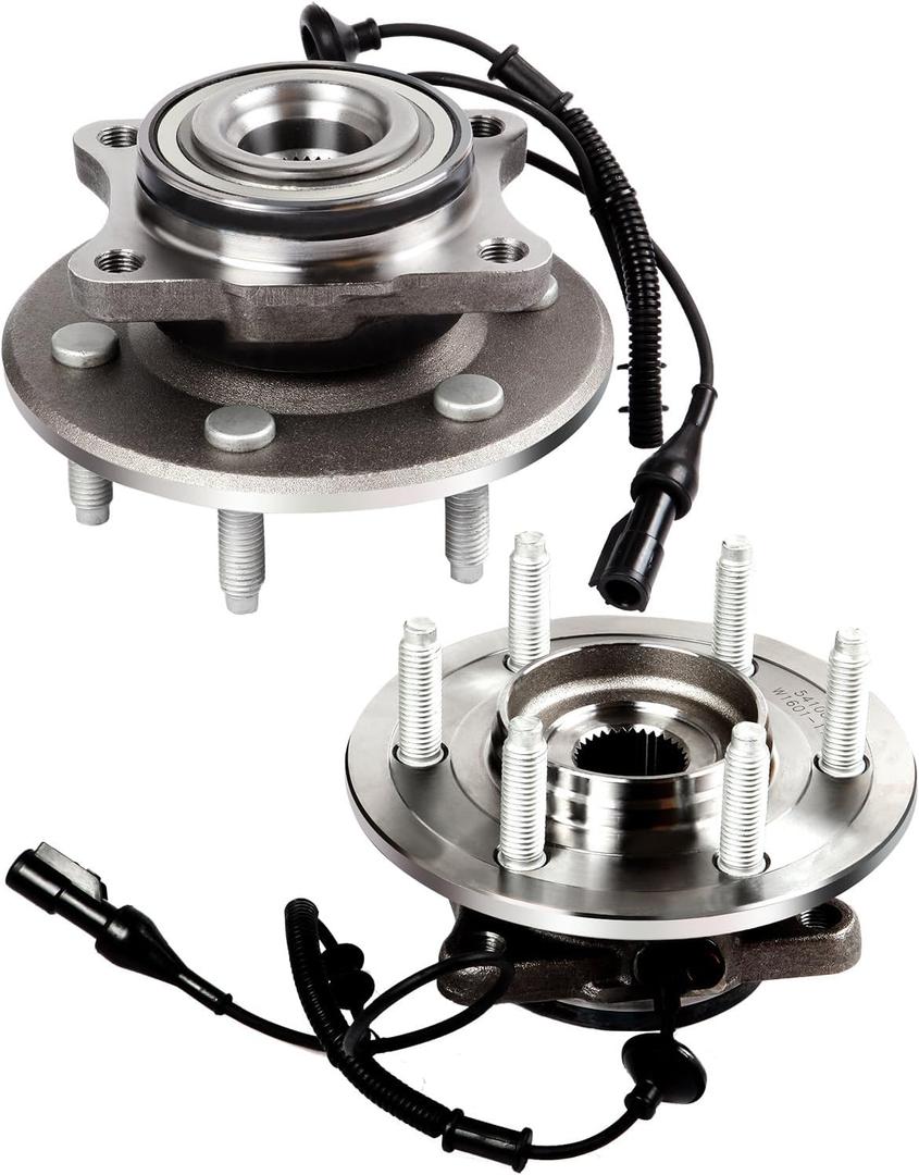 ECCPP Replacement for Pair of 2 New Complete Rear Wheel Hub Bearing Assembly 6 Lugs w/ABS for 2007-2012 For Ford For Lincoln 541008 x2