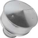 Vent Systems 4" Inch Round Roof Vent Cap  Galvanized Steel Chimney Rain Guard with Wind Shield  Heavy-Duty Weather-Resistant Protector Cap for Exhaust, Stove Pipe, Chimney - Outdoor Use (Style 1)