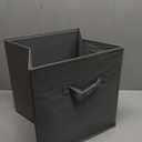 Amazon Basics Collapsible Fabric Storage Cube Bins Organizer with Handles, Sturdy, Gray, 13-x-13-x-13-inch, Pack of 6