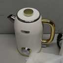 INFOOD Retro Electric Kettle 1.8L/ 60.8oz with Thermometer - 1200W Fast Boiling Stainless Steel Tea Kettle with Water Level, BPA-Free, Auto Shut-Off, Boil-Dry Protection, Pearl White