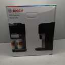 BOSCH 500 Series Fully Automatic Espresso and Coffee Machine  Touch Control Panel, Milk Hose, Ceramic Grinder, Uses Beans & Ground Coffee, 9 One-Touch Drinks, in Black TPU40109