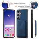 CCSmall Case for Samsung Galaxy S25 Detachable Magnetic Wallet with Card Holder, Retro PU Leather Phone Case Cover with Card Slots for Samsung Galaxy S25 [2 in 1] Blue