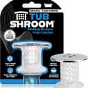 TubShroom Tub Drain Hair Catcher, Chrome for Bathroom Drains, Fits 1.5 1.75 Bathtub and Shower Drains, White