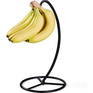Banana Holder Stand, Banana Hanger Stand Black, Metal Bananas Tree Hanger to Keep Bananas Fresh for 15LB