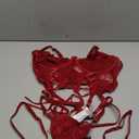 Lingerie Set for Women Strappy Embroidered Mesh Sheer Push Up Underwire Panty Bra,L
