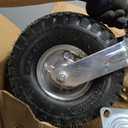 10 inch Casters Wheels, Heavy Duty Casters Set of 4 Load 1300lbs with Brake, Locking Swivel Plate Caster, Industrial Castor Wheels for Workbench, Cart, Trolley, Wagon and Shelves