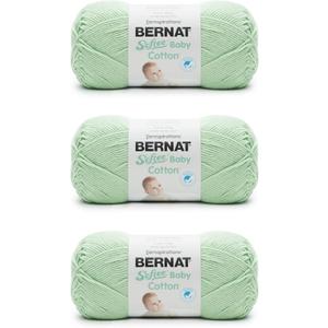 Bernat Softee Baby Cotton Jade Frost Yarn - 3 Pack of 120g/4.25oz - Blend - 3 DK (Light) - 254 Yards - Knitting/Crochet