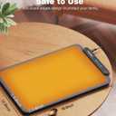 Food Warming Mat, iTRUSOU Electric Warming Tray Full Surface Heating to Keep Food Warm or Thawing, Versatile Food Warmer with 3 Temperature Setting for Parties Buffets Gatherings Holidays Daily Use (18.5*12.8inch-110V, Dark Blue)