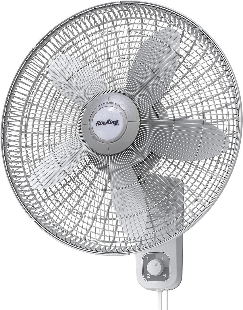 Air King 9018 Commercial Grade Oscillating Wall Mount Fan, 18-Inch , White