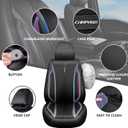 CAR PASS Nappa Leather Car Seat Covers, Durable Waterproof Luxury Universal for SUV Pick-up Truck Sedan, Anti-Slip Driver 5 Seats Covers Full Set with Backrest (Black Chameleon Iridescent Reflective)