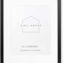 Airy Abode Premium Black Wood Picture Frame 11x14 Matted to 8x10 - Pick Your Size and Color