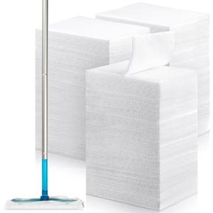 Hoolerry 300 Count Dry Sweeping Cloths Compatible with Swiffer Sweeper, Disposable Dry Mop Refills, Dusting Cloths Duster Refills Mop Pads for Hardwood Tile Vinyl Floor, 11.81 x 8.66 Inch