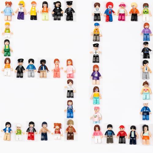 Icyhit 50 PCS Ramdom Minifigures, Mini Figure Toy, Building MINIFIG People, Mystery Pack (Random 50 Minifig Included)