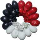 90 Pack 18 inch Red Black White Balloons 30 of each of the 5 colors Red White Black Latex Party big Balloon Bulk for Various Party Events Decorations