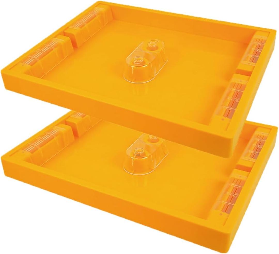 2 Pack Beehive Feeder for Beehive Langstroth 10 Frame Beekeeping Supplies 1.2 Gallon, Bee Top Feeder for Feeding Water or Sugar Cake to Bee Hives Beekeeping Feeder Equipment