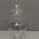 Large Apothecary Jars Glass, Clear Glass Candy Jar wiht Lids, Elegant Glass Candy Containers, Decorative Glass Jars for Wedding, Display and Party (Height: 15", Diameter: 6.7")