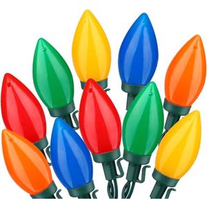 HAYATA C9 Big Bulbs Classic Christmas Lights 100 LED 64ft Strawberry String Light - Fairy Lighting for Outdoor, Indoor (Multi Color - 100LED)